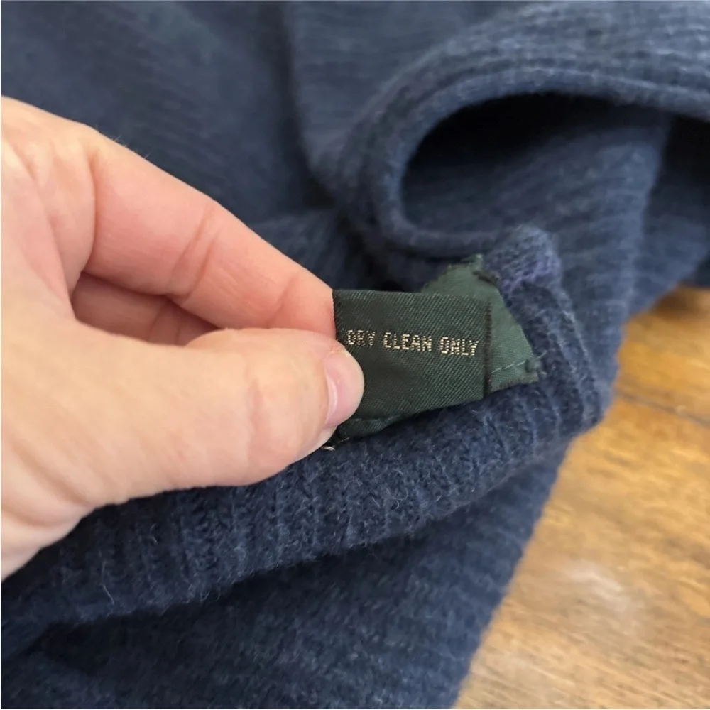 Vintage J Crew Lambswool Sweater Blue Size XL